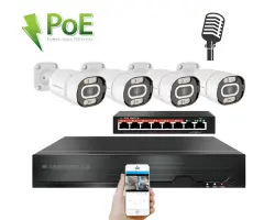 IP 4 kamerov� set  s extern�m PoE XM-403B-Ext. 4MPx, CZ menu - 8290 K�