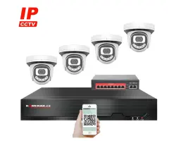 IP 4 kamerov� set  s extern�m PoE XM-412B-Ext. 4MPx, CZ menu - 7690 K�