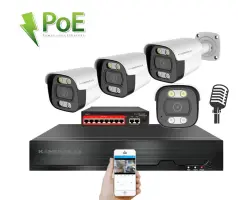 IP 4 kamerov� set  s extern�m PoE XM-414B-Ext. 4MPx, CZ menu - 8290 K�