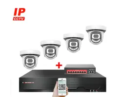 4K IP 4 kamerov� set  s extern�m PoE XM-412D-Ext. 8MPx, CZ menu - 10390 K�