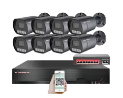 IP 8 kamerov� set s extern�m PoE XM-810B-Ext. 4MPx, CZ menu - 13390 K�