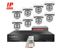 IP 8 kamerov� set  s extern�m PoE XM-812B-Ext. 4MPx, CZ menu - 12290 K�