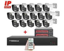 IP 12 kamerov� set s extern�m PoE XM-1214D-Ext. 8MPx, mikrofon, CZ menu - 28390 K�