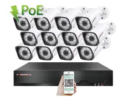4K PoE IP 12 kamerov� set XM-1201D 8MPx, CZ menu - 32390 K�