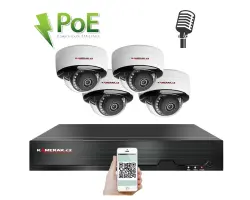 PoE IP 4 kamerov� set XM-405B 4MPx, mikrofon, CZ menu - 7690 K�