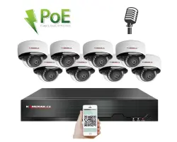 PoE IP 8 kamerov� set XM-805B 4MPx, mikrofon, CZ menu - 13690 K�