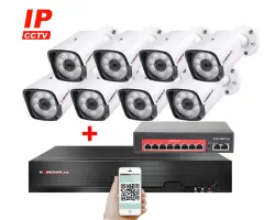 IP 8 kamerov� set s extern�m PoE XM-801B-Ext. 4MPx, CZ menu - 13390 K�