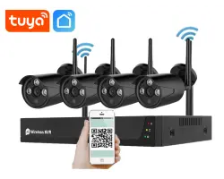 Bezdr�tov� 4 kamerov� set WiFi TUYA WTU4-033A-Black, 2MPx, CZ menu - 5590 K�