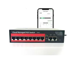 POE Switch PS308G 10port� RJ45 (8*PoE 100Mbps +2*uplink 100/1000Mbps) IEEE 802.3 af/at - 1390 K�