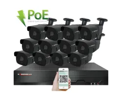 PoE IP 12 kamerov� set XM-1207B 4MPx, CZ menu - 24790 K�