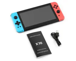 P�enosn� retro hern� konzole X70 7,0 LCD, 64 GB, modro�erven� - 2998 K�
