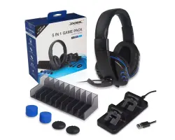 Multifunk�n� stojan 5v1 pro PS4/SLIM/PRO s dr��kem her, sluch�tka a nab�je�kou - 560 K�