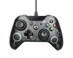 Kabelov� hern� ovlada� (gamepad) pro PC v designu Xbox - �ern� - 280 K�