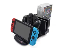 Vertik�ln� nab�jec� stojan SND-408 s aktivn�m chlazen�m pro Nintendo Switch - 490 K�