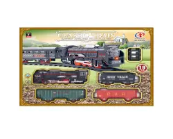 Klasick� �ern� Vl��ek JHX3306 na Baterie s Vag�ny a Kolejemi (19 D�l�) - 190 K�