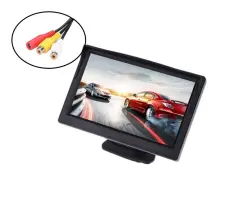 LCD 5"  monitor C0070 pro parkovac� kameru,  na palubku i s p��savkou na sklo - 690 K�