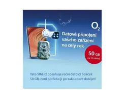 O2 datov� SIM karta predplacen� 50GB dat na rok - 990 K�