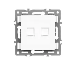 UNIC modul z�suvka MDZ2RJ45CAT6 Z�suvka 2xRJ45 cat6 pro r�me�ek 82mm - 129 K�