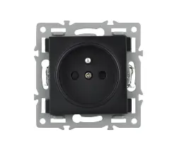 UNIC modul z�suvka MDZ230V 16A  �ern� do r�me�ku 82mm - 58 K�