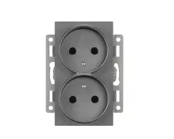 UNIC modul dvojz�suvka MDDZ230V Z�suvka 2x230V 16A, �ed� pro r�me�ek  - 89 K�