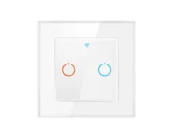 SRAN WiFi dvojvyp�na� v r�me�ku, sklo b�l� - 460 K�