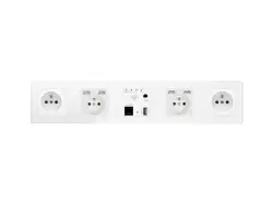 SRAN Elektrick� p�tiz�suvka WiFi socket, 230V+2*USB 5V/2,1A  v r�me�ku 420mm, vhodn� pod TV plast b�l� - 780 K�