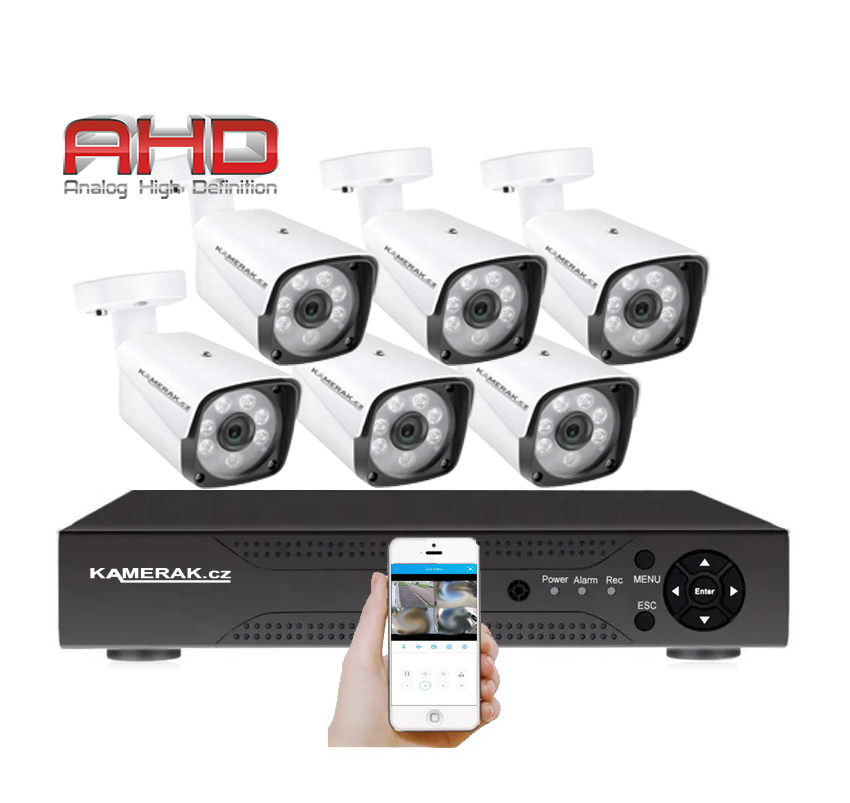 6 kamerov set AHD WN6-60A 2Mpx 