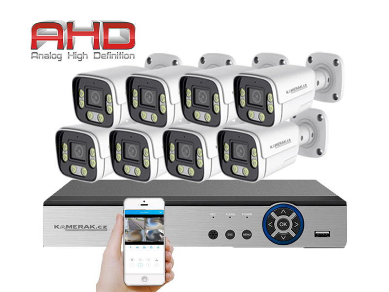 8 kamerov systm AHD HE8-54E 5Mpx