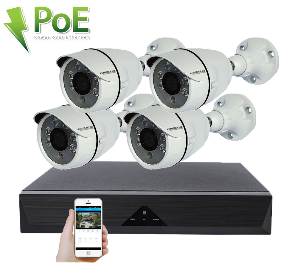 4 kamerov systm PoE IP XM-404A 3MPx