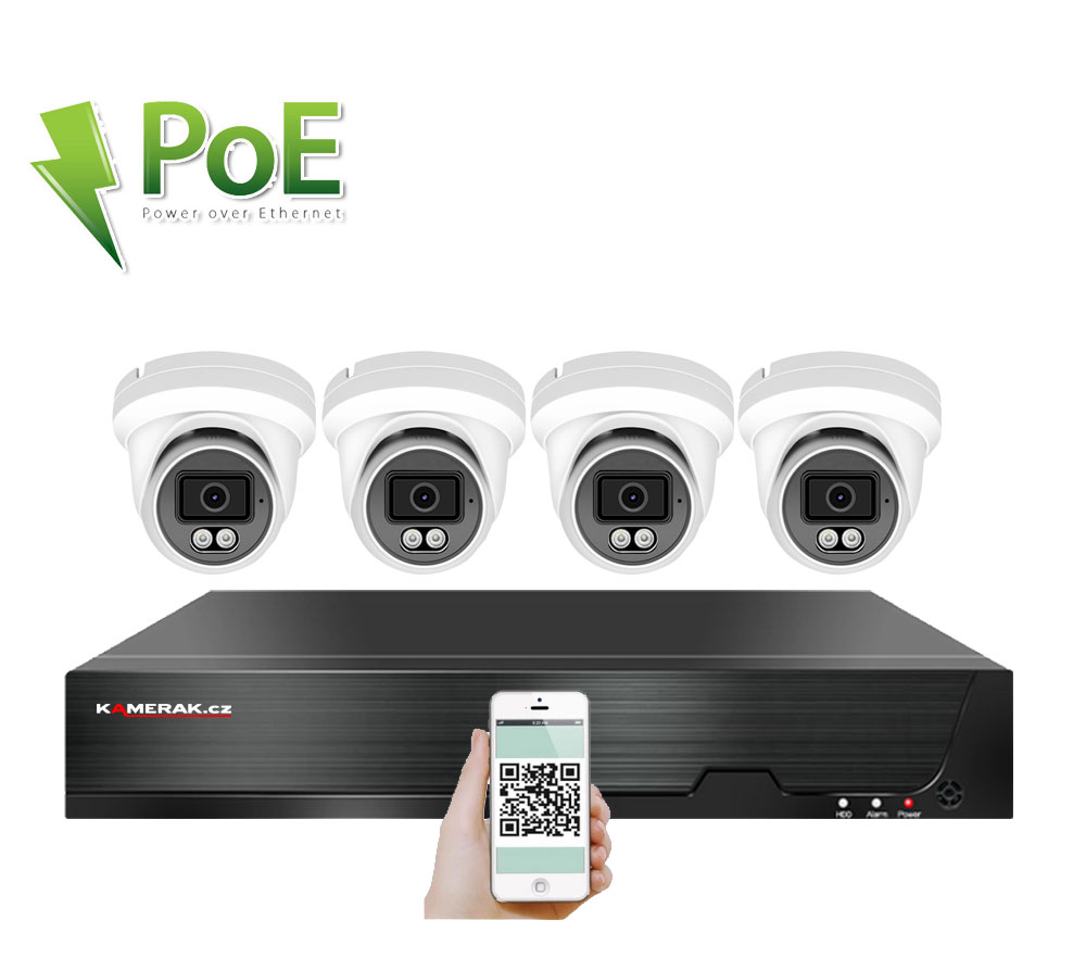 4 kamerov systm PoE IP XM-409B 4MPx