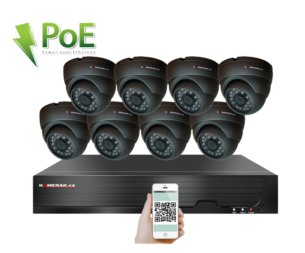 8 kamerov systm PoE IP XM-811D 8MPx