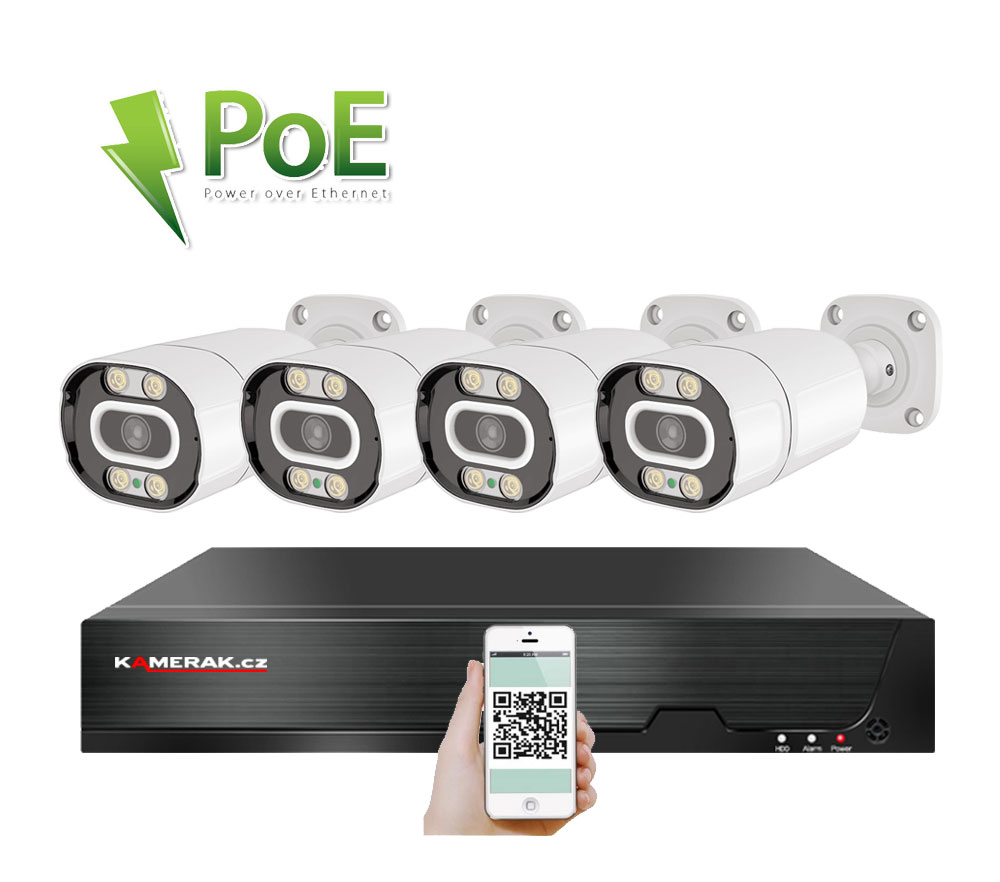 4 kamerov systm PoE IP XM-403A 4MPx