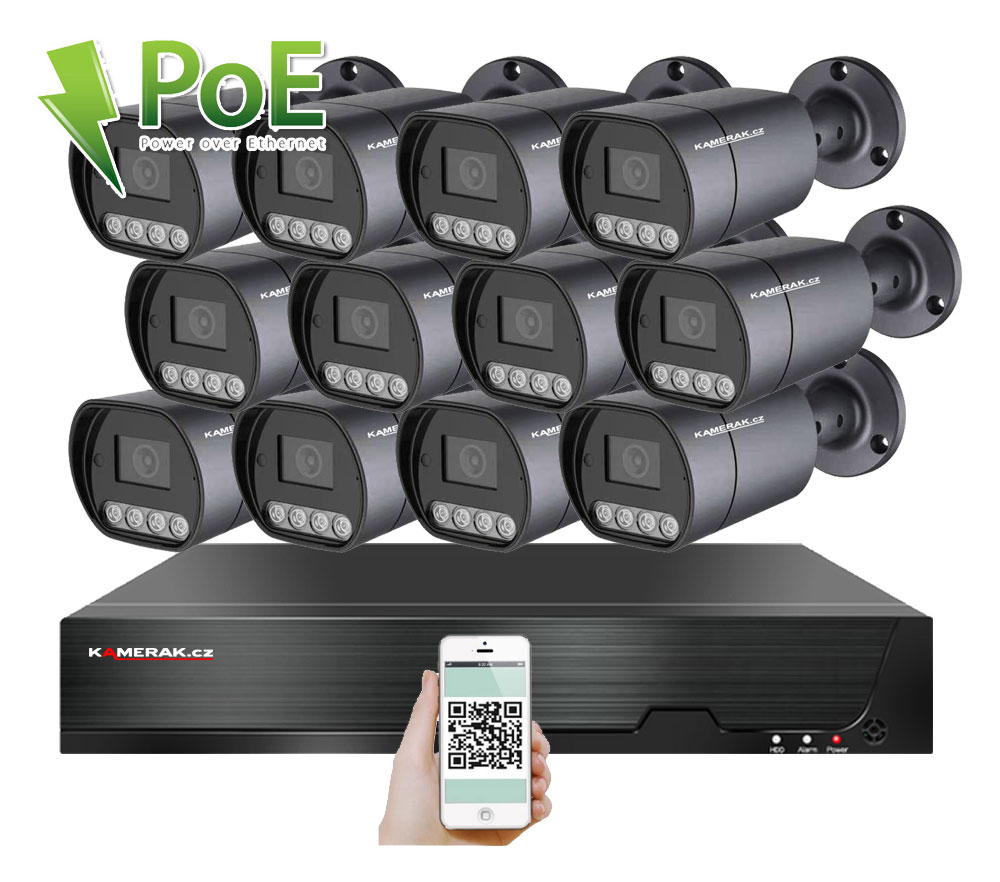 12 kamerov systm PoE IP XM-1210D 8MPx 4K