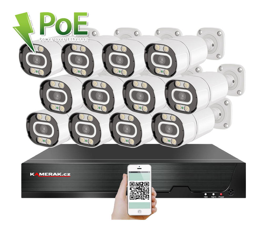 12 kamerov systm PoE IP XM-1203D 8MPx 4K