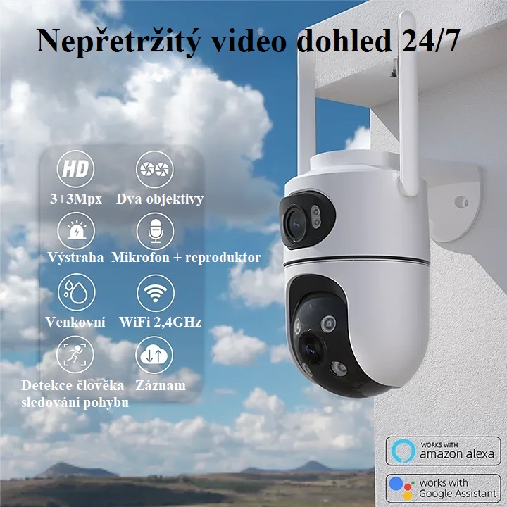 WIFI venkovní otočná bezdrátová IP kamera XM-620 6MPx