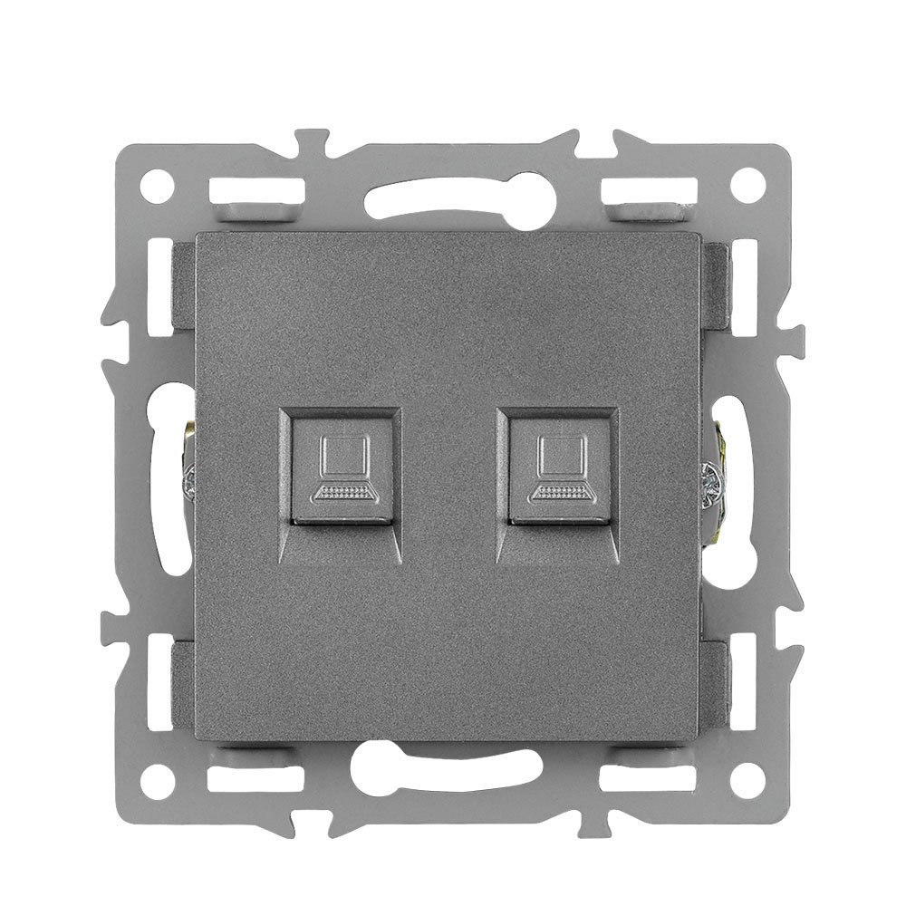 modul zsuvka MDZ2RJ45CAT6 Zsuvka 2xRJ45 cat6 plast ed pro rmeek 82mm